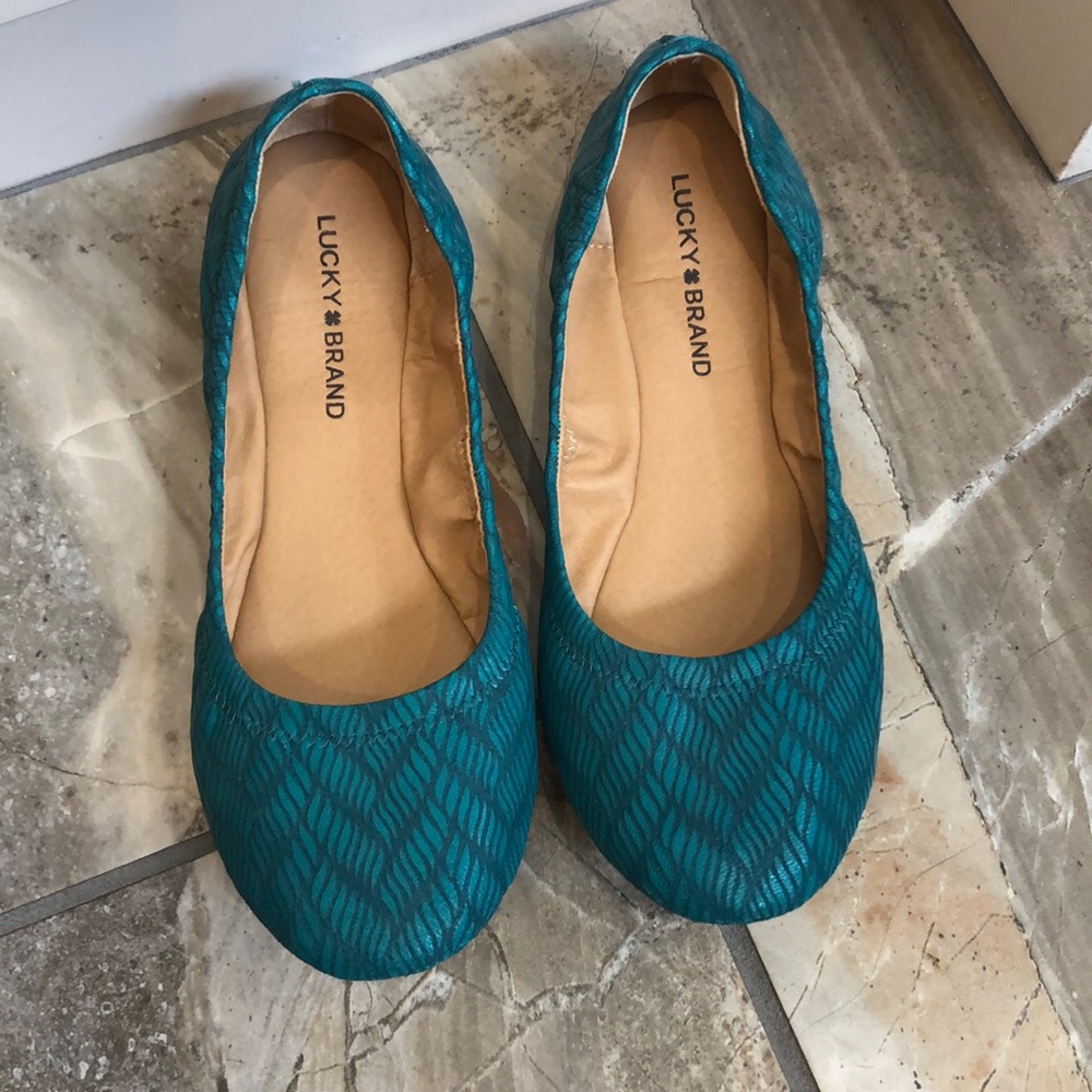 Lucky Brand Teal Blue flats